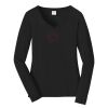 Ladies Long Sleeve Fan Favorite V Neck Tee Thumbnail