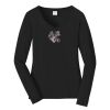 Ladies Long Sleeve Fan Favorite V Neck Tee Thumbnail