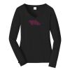 Ladies Long Sleeve Fan Favorite V Neck Tee Thumbnail