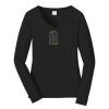 Ladies Long Sleeve Fan Favorite V Neck Tee Thumbnail