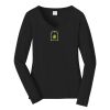 Ladies Long Sleeve Fan Favorite V Neck Tee Thumbnail