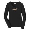 Ladies Long Sleeve Fan Favorite V Neck Tee Thumbnail