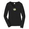 Ladies Long Sleeve Fan Favorite V Neck Tee Thumbnail