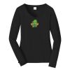 Ladies Long Sleeve Fan Favorite V Neck Tee Thumbnail