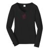 Ladies Long Sleeve Fan Favorite V Neck Tee Thumbnail