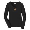 Ladies Long Sleeve Fan Favorite V Neck Tee Thumbnail