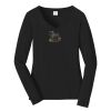 Ladies Long Sleeve Fan Favorite V Neck Tee Thumbnail