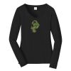 Ladies Long Sleeve Fan Favorite V Neck Tee Thumbnail