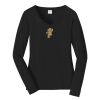 Ladies Long Sleeve Fan Favorite V Neck Tee Thumbnail