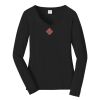 Ladies Long Sleeve Fan Favorite V Neck Tee Thumbnail