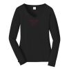 Ladies Long Sleeve Fan Favorite V Neck Tee Thumbnail