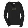 Ladies Long Sleeve Fan Favorite V Neck Tee Thumbnail