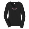 Ladies Long Sleeve Fan Favorite V Neck Tee Thumbnail