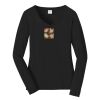 Ladies Long Sleeve Fan Favorite V Neck Tee Thumbnail
