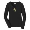 Ladies Long Sleeve Fan Favorite V Neck Tee Thumbnail
