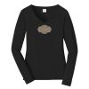 Ladies Long Sleeve Fan Favorite V Neck Tee Thumbnail