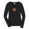 Ladies Long Sleeve Fan Favorite V Neck Tee Thumbnail