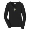 Ladies Long Sleeve Fan Favorite V Neck Tee Thumbnail