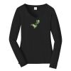 Ladies Long Sleeve Fan Favorite V Neck Tee Thumbnail