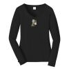 Ladies Long Sleeve Fan Favorite V Neck Tee Thumbnail