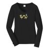 Ladies Long Sleeve Fan Favorite V Neck Tee Thumbnail