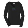 Ladies Long Sleeve Fan Favorite V Neck Tee Thumbnail