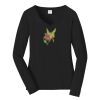 Ladies Long Sleeve Fan Favorite V Neck Tee Thumbnail