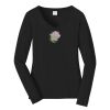Ladies Long Sleeve Fan Favorite V Neck Tee Thumbnail