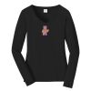 Ladies Long Sleeve Fan Favorite V Neck Tee Thumbnail
