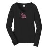 Ladies Long Sleeve Fan Favorite V Neck Tee Thumbnail