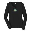 Ladies Long Sleeve Fan Favorite V Neck Tee Thumbnail