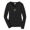 Ladies Long Sleeve Fan Favorite V Neck Tee Thumbnail