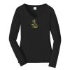 Ladies Long Sleeve Fan Favorite V Neck Tee Thumbnail