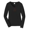 Ladies Long Sleeve Fan Favorite V Neck Tee Thumbnail