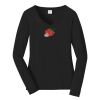 Ladies Long Sleeve Fan Favorite V Neck Tee Thumbnail