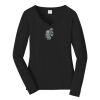 Ladies Long Sleeve Fan Favorite V Neck Tee Thumbnail
