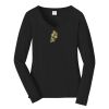 Ladies Long Sleeve Fan Favorite V Neck Tee Thumbnail