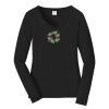 Ladies Long Sleeve Fan Favorite V Neck Tee Thumbnail