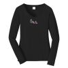 Ladies Long Sleeve Fan Favorite V Neck Tee Thumbnail