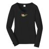 Ladies Long Sleeve Fan Favorite V Neck Tee Thumbnail