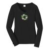 Ladies Long Sleeve Fan Favorite V Neck Tee Thumbnail