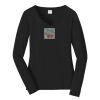 Ladies Long Sleeve Fan Favorite V Neck Tee Thumbnail