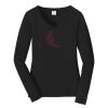 Ladies Long Sleeve Fan Favorite V Neck Tee Thumbnail