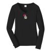 Ladies Long Sleeve Fan Favorite V Neck Tee Thumbnail