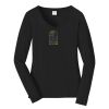 Ladies Long Sleeve Fan Favorite V Neck Tee Thumbnail