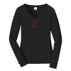 Ladies Long Sleeve Fan Favorite V Neck Tee Thumbnail