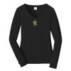 Ladies Long Sleeve Fan Favorite V Neck Tee Thumbnail