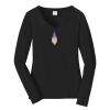 Ladies Long Sleeve Fan Favorite V Neck Tee Thumbnail