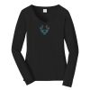Ladies Long Sleeve Fan Favorite V Neck Tee Thumbnail