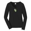 Ladies Long Sleeve Fan Favorite V Neck Tee Thumbnail